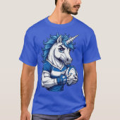 スコットランドのスクラム伝説 ユニコーンの突撃 Tシャツ (正面)