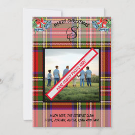 スコットランドのスチュワートクランタータンチェック城クリスマス シーズンカード