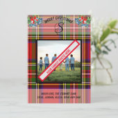 スコットランドのスチュワートクランタータンチェック城クリスマス シーズンカード (スタンド正面)