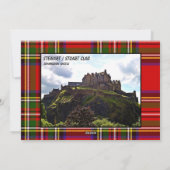 スコットランドのスチュワートクランタータンチェック城クリスマス シーズンカード (裏面)
