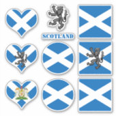 スコットランドのステッカー、スコットランド国旗 ライオン ハート /スポーツ シール (正面)