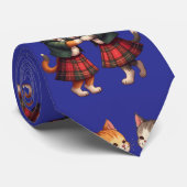 スコットランドのセイリダンスを踊るオレンジ色の猫たち ネクタイ (ロール)