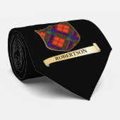 スコットランドのタータンチェックのデザイン- Robertson ネクタイ (ロール)