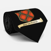 スコットランドのタータンチェックのデザイン- SleateのMacdonald ネクタイ (ロール)