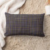 スコットランドのタータンチェックのプレイド(茶色と褐色のチェック付き) ランバークッション (ブランケット)