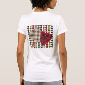 スコットランドのタータンチェックのTシャツ Tシャツ (裏面)