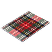 スコットランドのタータンチェックパターン。ウール赤と白の格子毛 ノートブック (左側)