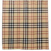 スコットランドのタータンチェックパターン シャワーカーテン (正面)