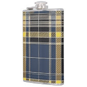 スコットランドのタータンチェックパターン フラスク (左)