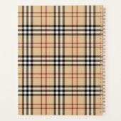 スコットランドのタータンチェックパターン プランナー手帳 (裏面)