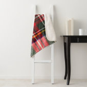 スコットランドのタータンチェックパターン。羊毛赤と白板  シェルパブランケット (インサイチュ)