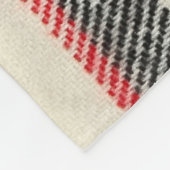 スコットランドのタータンチェックパターン。羊毛赤と白板 フリースブランケット (角)