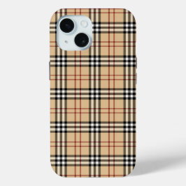 スコットランドのタータンチェックパターン iPhone 15ケース