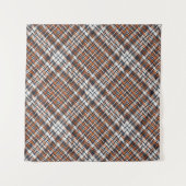 スコットランドのタータンチェックプレイドのシームレスなパターン。リピータ タペストリー (正面(横))