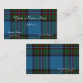 スコットランドのタータンチェック格子縞の名刺 名刺 (正面/裏面)