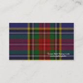スコットランドのタータンチェック格子縞の名刺 名刺 (裏面)
