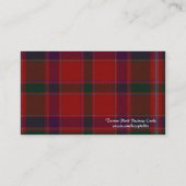 スコットランドのタータンチェック格子縞の名刺 名刺 (裏面)
