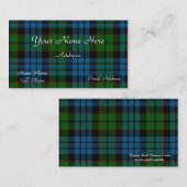 スコットランドのタータンチェック格子縞の名刺 名刺 (正面/裏面)
