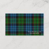 スコットランドのタータンチェック格子縞の名刺 名刺 (裏面)