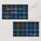 スコットランドのタータンチェック格子縞の名刺 名刺 (正面/裏面)