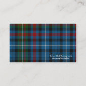 スコットランドのタータンチェック格子縞の名刺 名刺 (裏面)