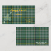 スコットランドのタータンチェック格子縞の名刺 名刺 (正面/裏面)