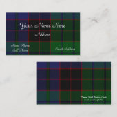 スコットランドのタータンチェック格子縞の名刺 名刺 (正面/裏面)
