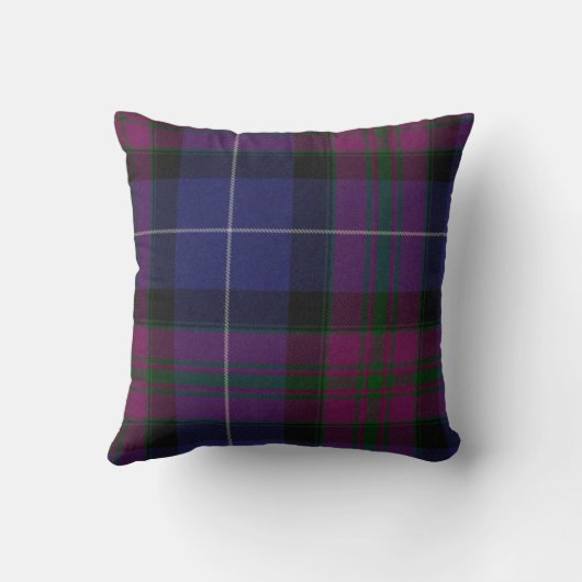 スコットランドのタータンチェック格子縞の枕のプライド クッション (裏面)