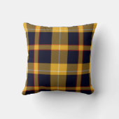 スコットランドのタータンチェック格子縞の濃紺の黄色の赤いケルト語 クッション (裏面)