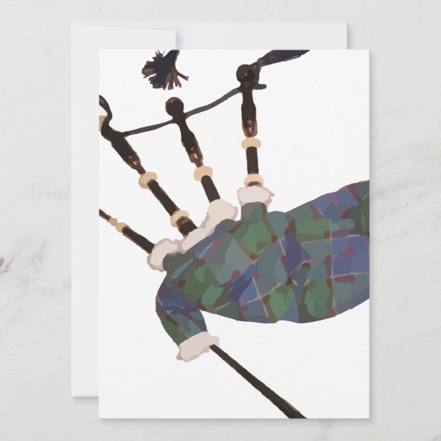 スコットランドのタータン柄のバグパイプ (正面)