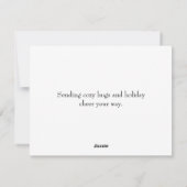 スコットランドのタータン柄 クリスマス カスタマイズ可能 シーズンカード (裏面)