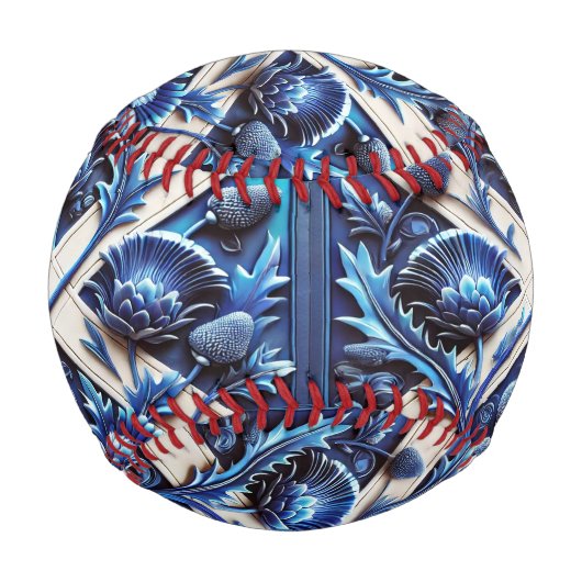 スコットランドのティスルデザインを持つ愛国野球 野球ボール (裏面)