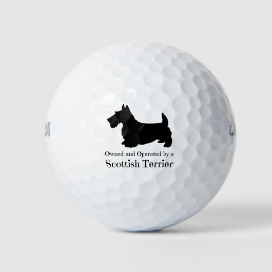 スコットランドのテリアが所有および運営 – Scottie ゴルフボール (正面)