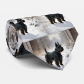 スコットランドのテリアが雪のクリスマスを過ごした ネクタイ (ロール)