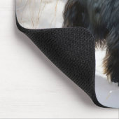 スコットランドのテリアが雪のクリスマスを過ごした マウスパッド (コーナー)