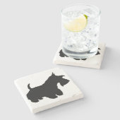 スコットランドのテリアの贈物、スコットランド犬。 ストーンコースター (横)