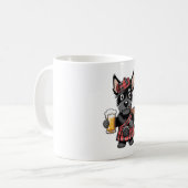 スコットランドのテリアタータンチェックキルビールとパイプ コーヒーマグカップ (正面左)