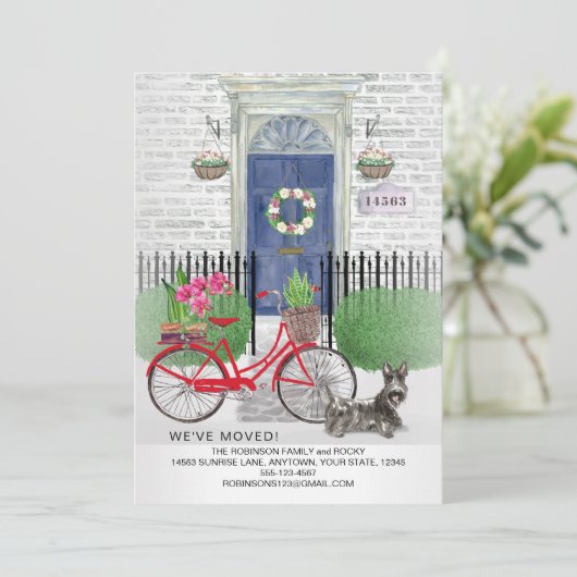 スコットランドのテリア自転車ブルードアホームを移動 案内状 (スタンド正面)