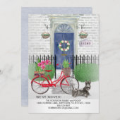 スコットランドのテリア自転車ブルードアホームを移動 案内状 (正面/裏面)