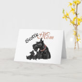 スコットランドのテリア・ママ&パップス母の日 カード (黄色い花)