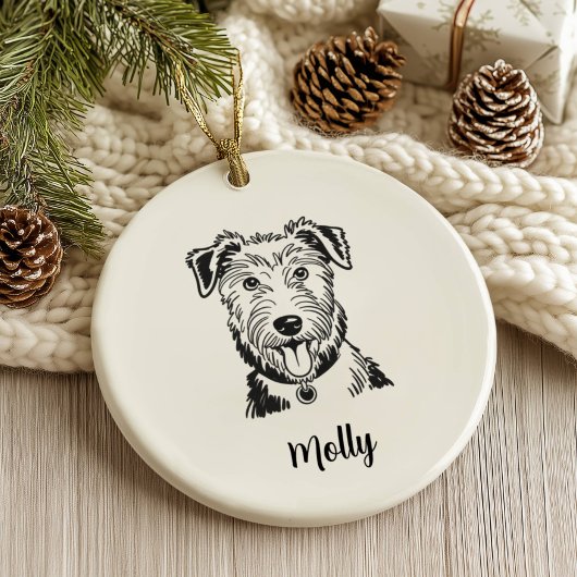 スコットランドのディアハウンド犬のクリスマス オーナメント