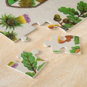 スコットランドのハイランダークランの紋章の盾 ジグソーパズル (側面)