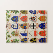 スコットランドのハイランダークランの紋章の盾 ジグソーパズル (横)