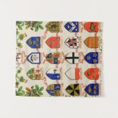 スコットランドのハイランダークランの紋章の盾 タペストリー (正面(横))