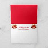 スコットランドのハイランドステアおもしろいクリスマス シーズンカード (内部)