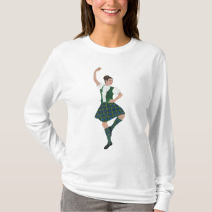 スコットランドのハイランドダンサー キャンベル Tシャツ