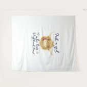 スコットランドのハイランド牛のクラスが大好きな女の子 タペストリー (正面(横))