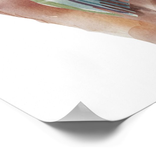 スコットランドのハイランド牛のタータンチェックプレイド動物アート ポスター (角)