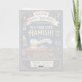 スコットランドのハミッシュの誕生日 カード (裏面)