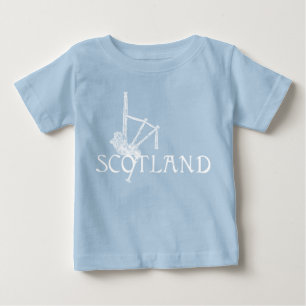 スコットランドのバグパイプ、スコットランド人のデザイン ベビーTシャツ